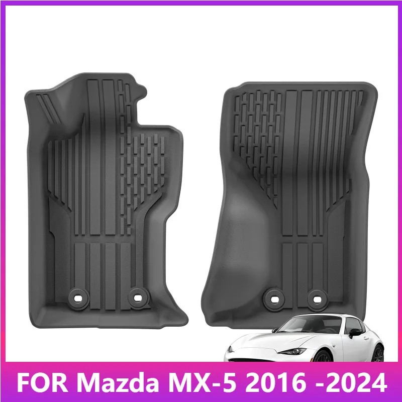 

Автомобильные коврики с левым рулем для Mazda MX-5 Miata MX5 MX 5 Mazda Roadster 2016-2024 TPE 3D Fiat 124 Spider 2017-2018 1 ряд черный