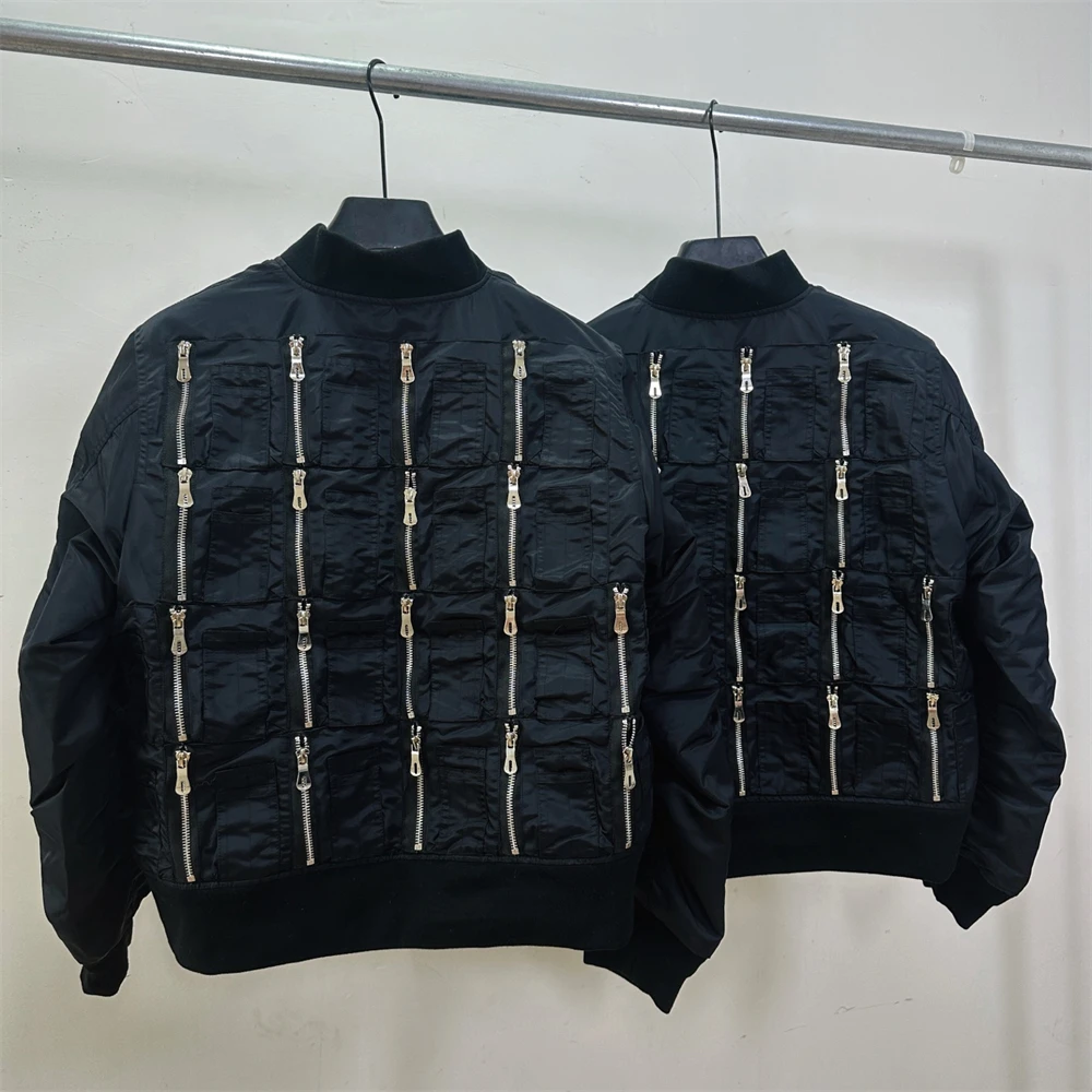 

2025fw Cardigan Zipper King Jacket Men Women Best Quality Black Warm Heavy Fabric Coats