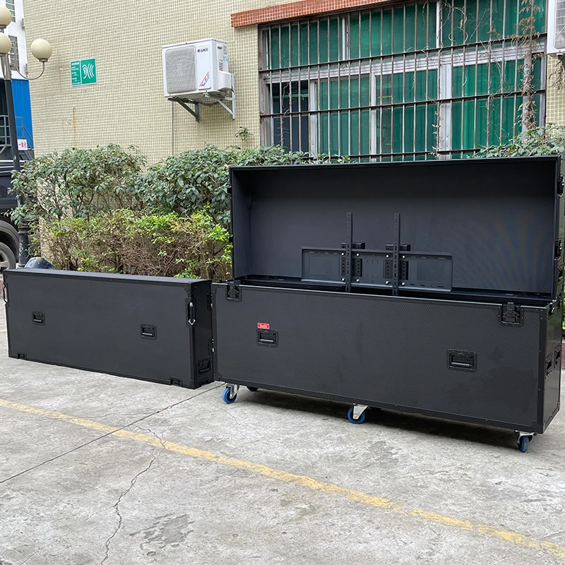 85'' 86'' Automatic Control LED LCD TV Screen Electric Motorised Lift Plasma Flight Case PVC Plywood EVA PENN ELCON Portable