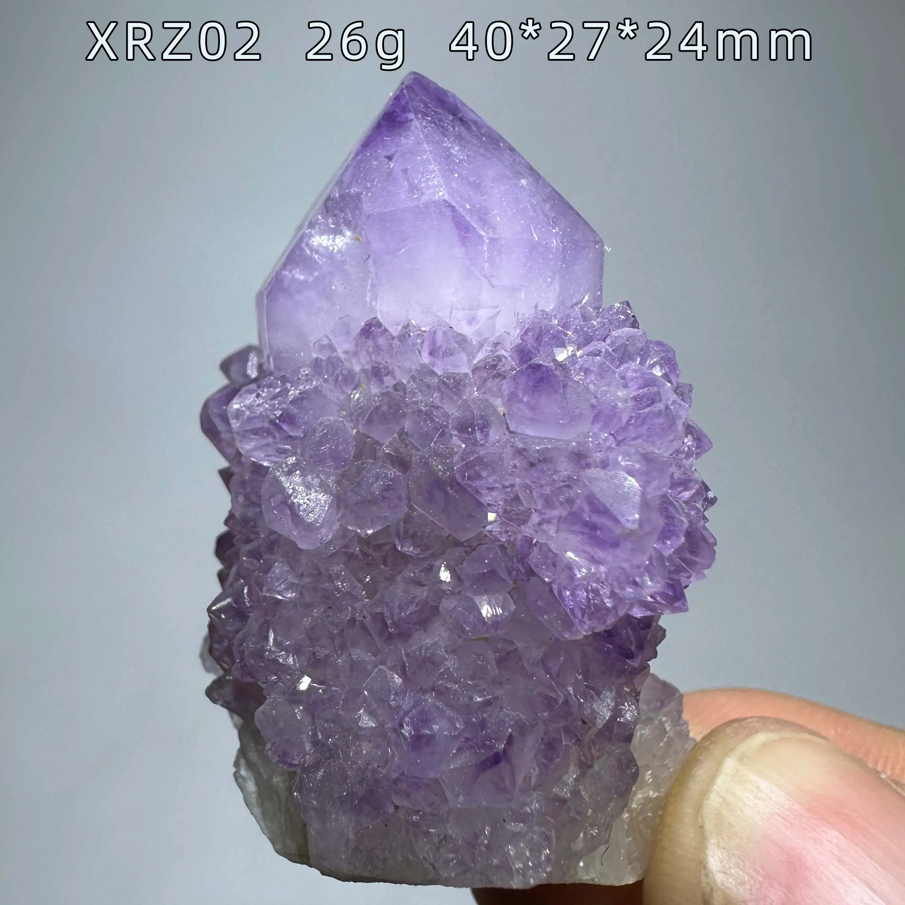 Natural rare purple cactus mineral specimens, healing quartz crystals, stones, gemstones, and home decorations