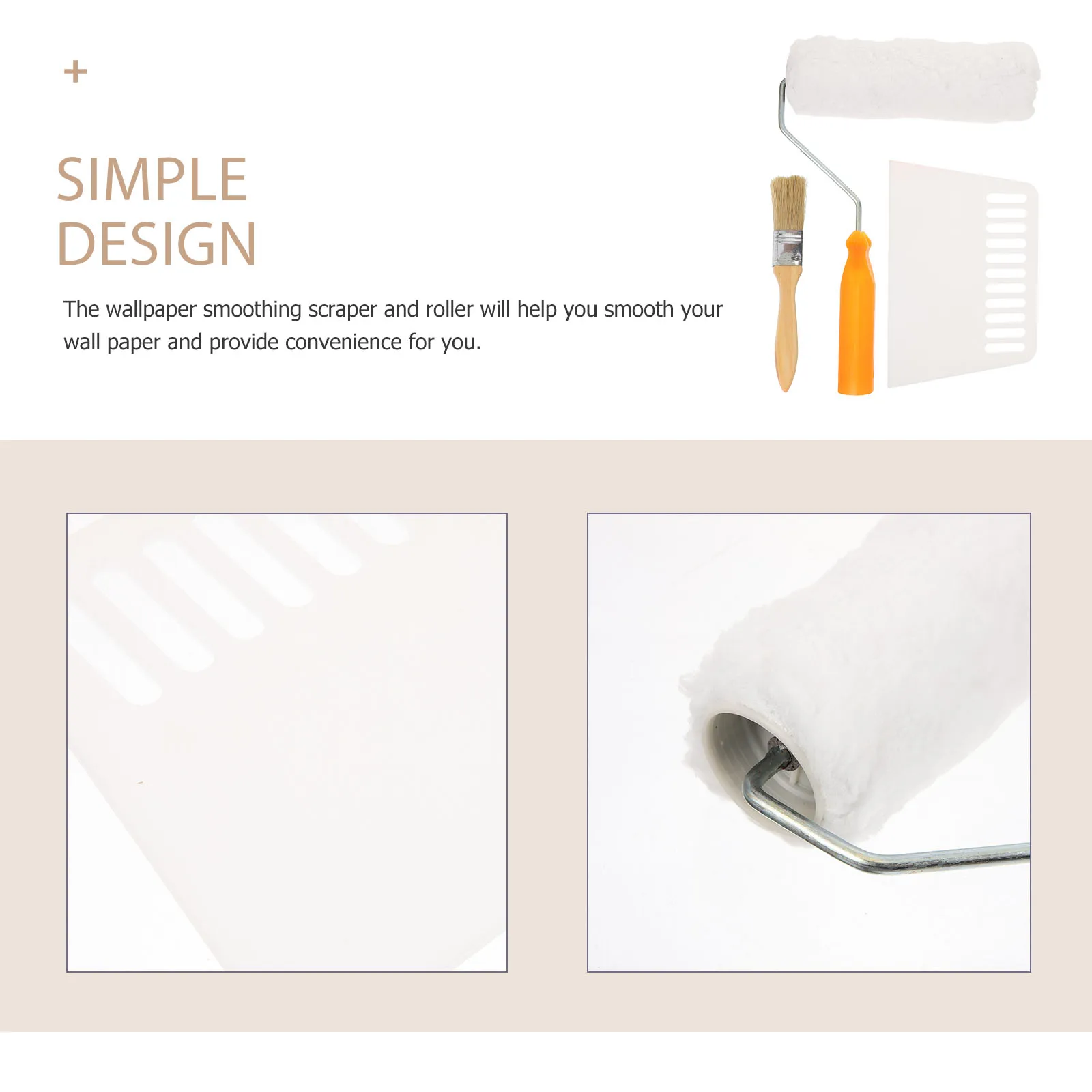 

Wallpaper Tool Kit Smoother Small Brush Pressing Wheel Roller Plastic Smoothing
