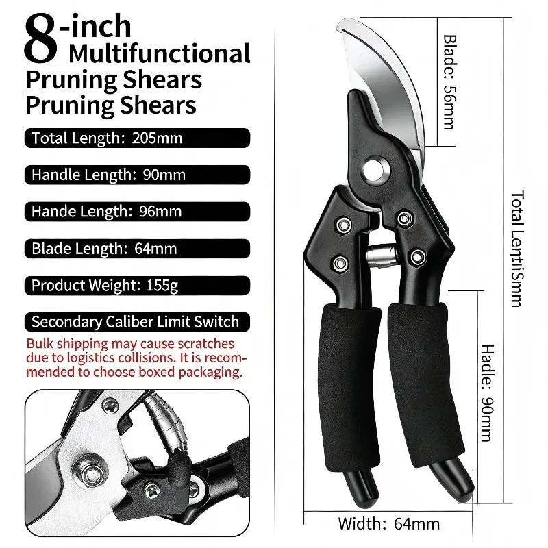 Multi-Purpose Lopper Shears, High-Carbon Steel Blade for Cutting Thick Limbs, Ideal for Orchard, Garden & Landscape Use