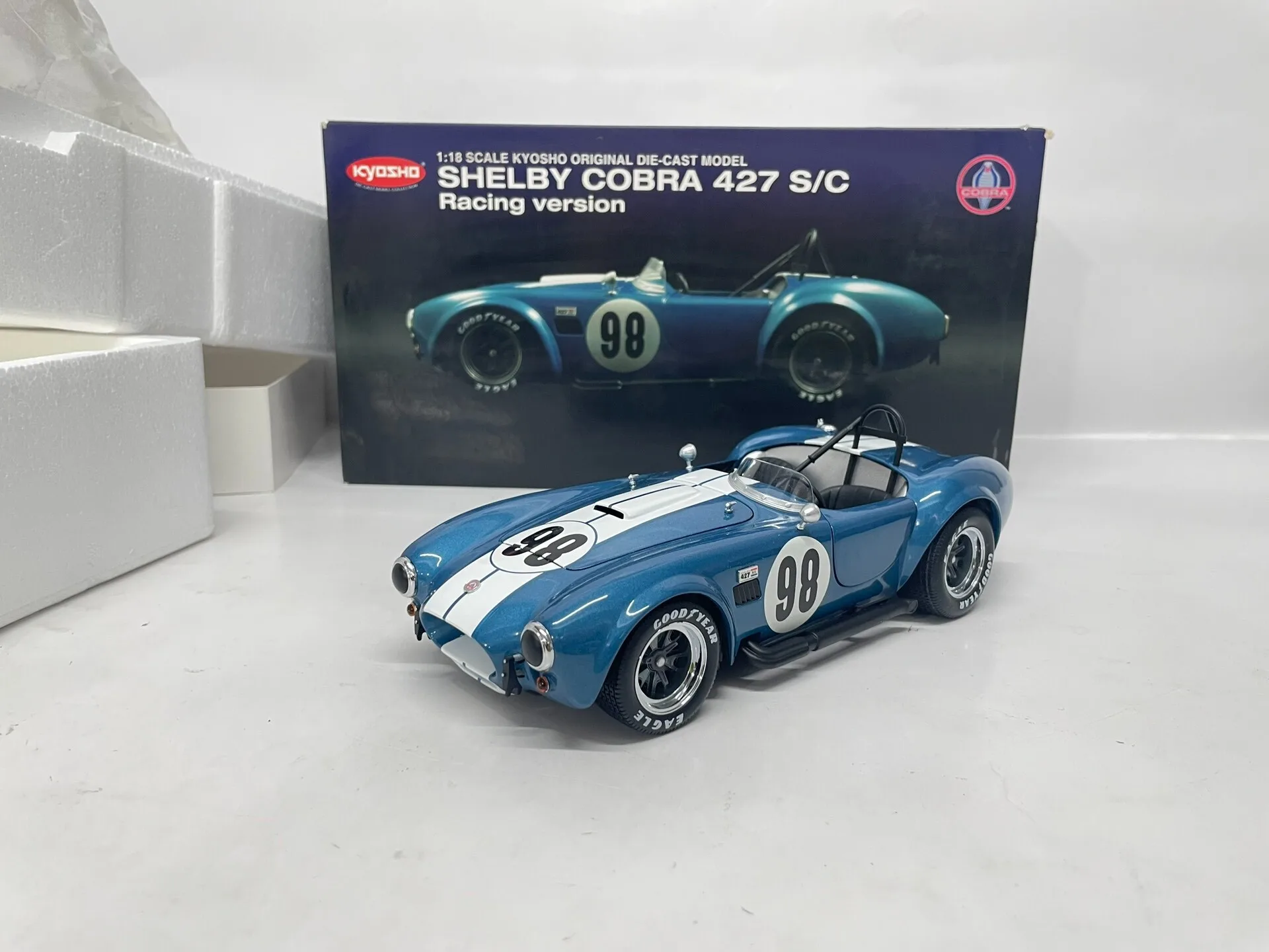 

Kyosho 1:18 Shelby Cobra 427 S/C # Коллекционная модель автомобиля из металлического сплава 98 Simulation Limited Edition, статическая, в подарок