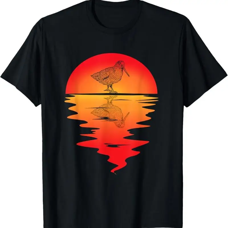 

Винтажная охотничья футболка Woodcock Bird Sunset Timberdoodle