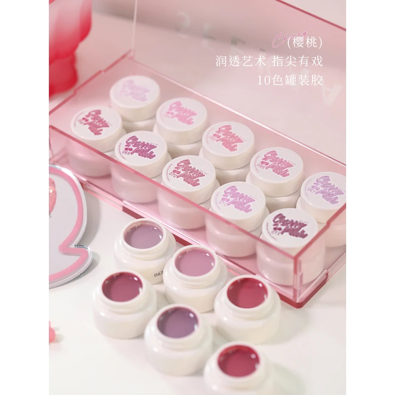 SEEKAA 2025 nuevo juego de Gel de uñas de Color translúcido de 10 colores sin HEMA Gel UV no tóxico sin TPO enlatado para salón de uñas al por mayor