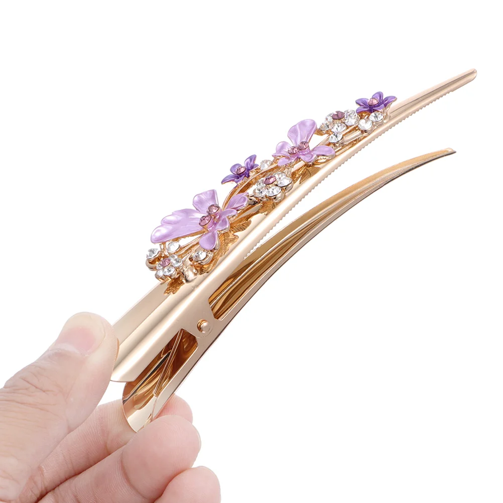 

Large Clip Hair Decor Women Barrette Alloy Female Floral Hairpin Lady Bobby Headdress