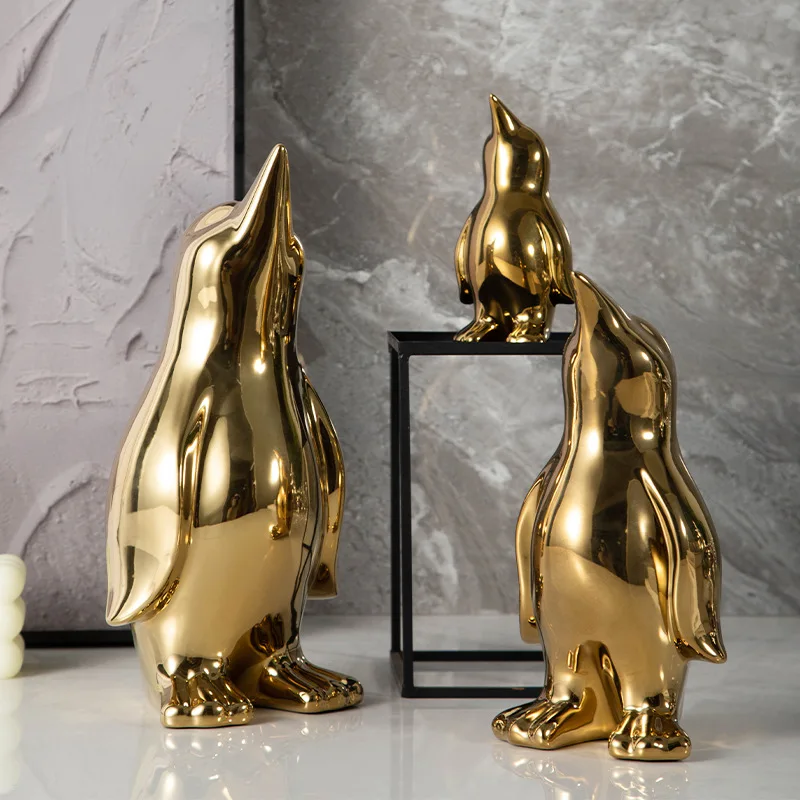 Penguin Statues, Ceramic Home Decor Accessories, Animals, Little Penguin Sculptures, Animal Statues