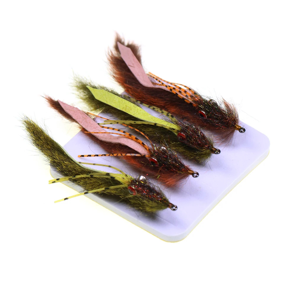 2 Stück Angeln Streamer Fly für Forellenbarsch - Bottom Search Loach Lure mit Hantelaugen, Eichhörnchenschwanz, für Süßwasser-Salzwasser – Detail 8