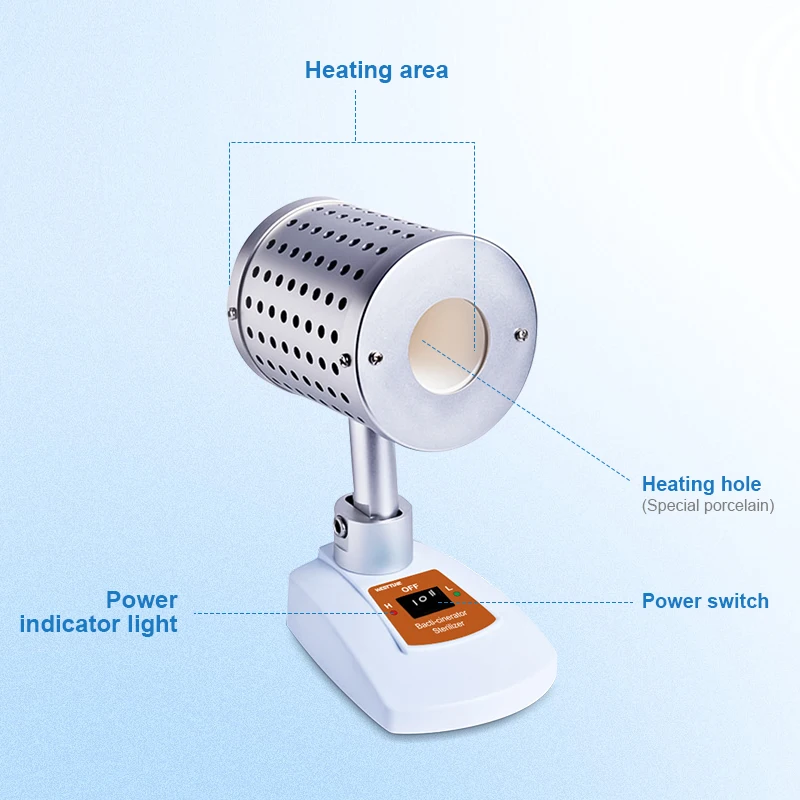 WESTTUNE Lab Infrared Sterilizer Bacti-Cinerator Inoculation Loop Sterilizer High Temperature Disinfection Rapid Sterilizer