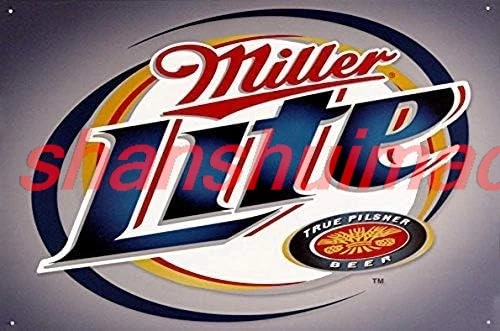Kexle Tin Sign & Beer - Brushed Metal, 16x12 Inches sign