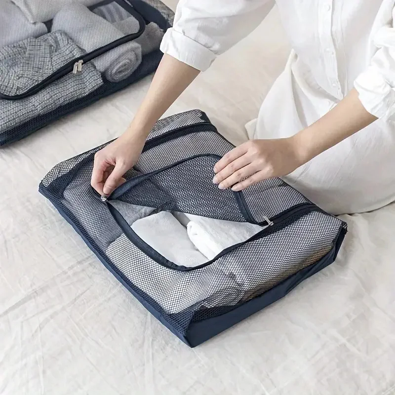 Storage Bag Clothes Storage Organizer Large Capacity Mesh Bag Portable Luggage Organizers Multifunction Travel Accessories New