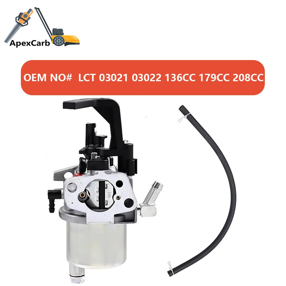 

New High Quality Carburetor with Gaskets for LCT 03021 LCT03022 136cc 179cc 208cc GEN I Snow Blower Thrower Winter Generator