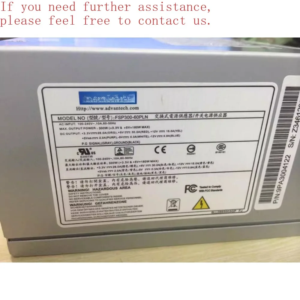 

Для Advantech FSP300-60PLN Advantech 610L/610H Источник питания промышленной машины управления Advantech Гарантия замены один год