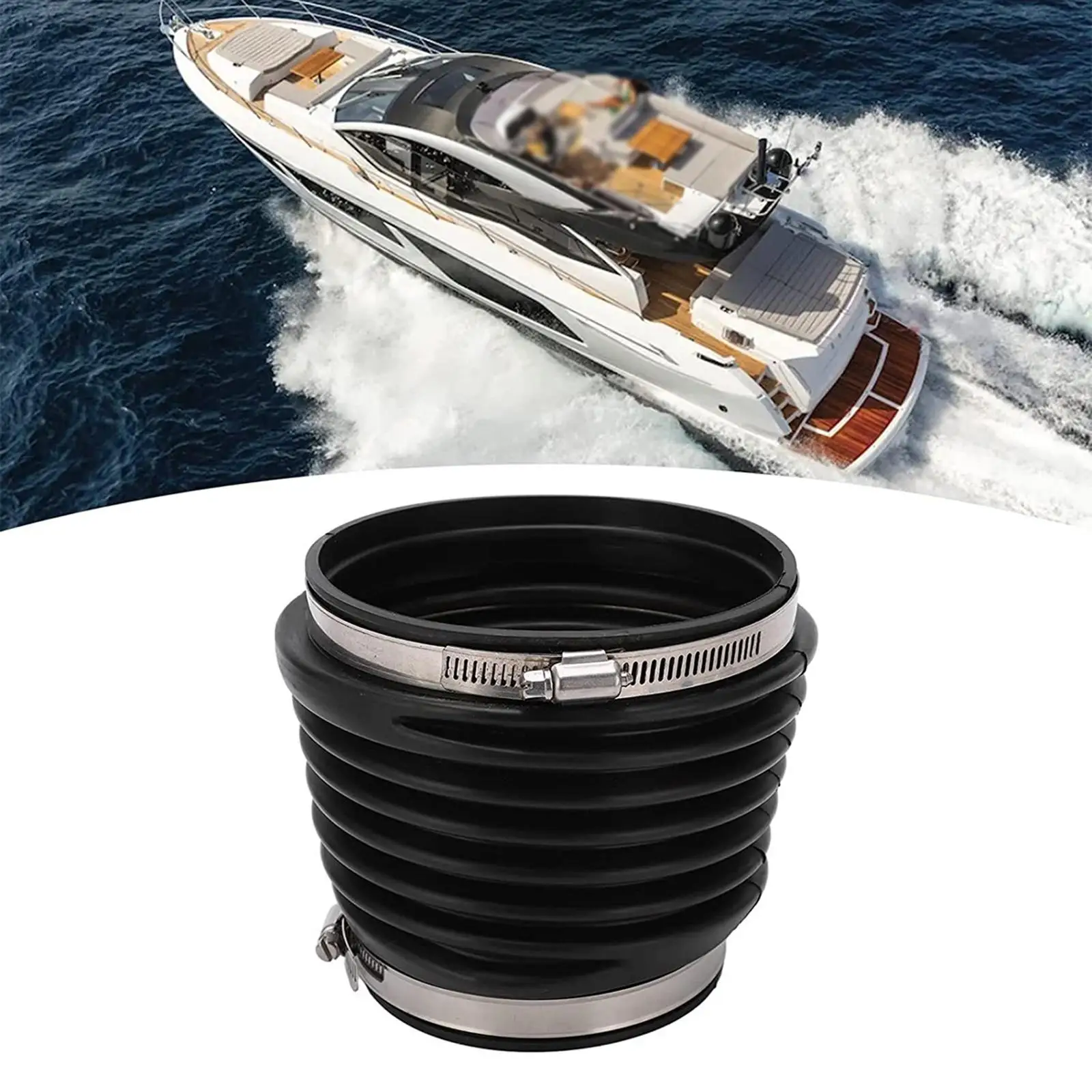 

Stern Drive U Joint Drive Bellows Kit Marine Outboard Black PP Material Replacement Part for 876294-0 875826-0 18-2744