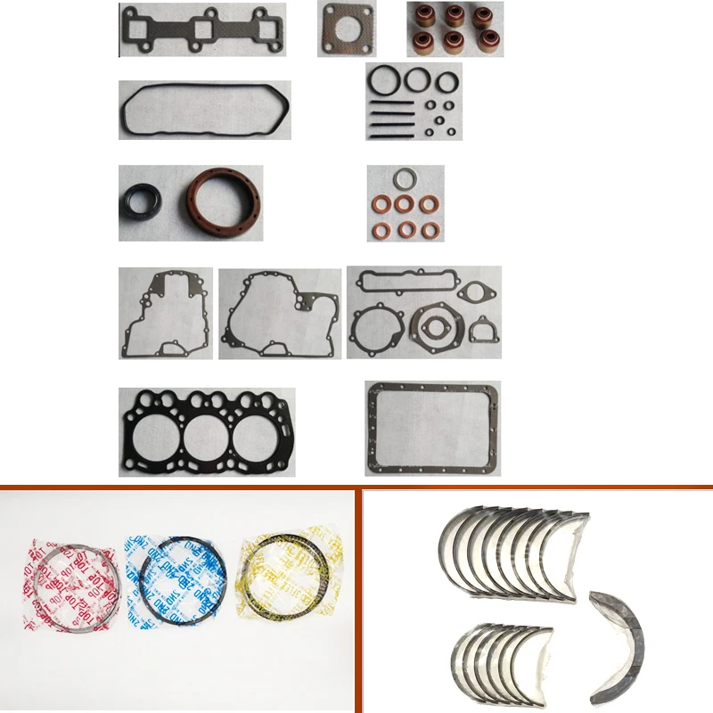 L3E complete Overhaul engine full gasket set kit crankshaft connecting rod bearing piston ring for Mitsubishi