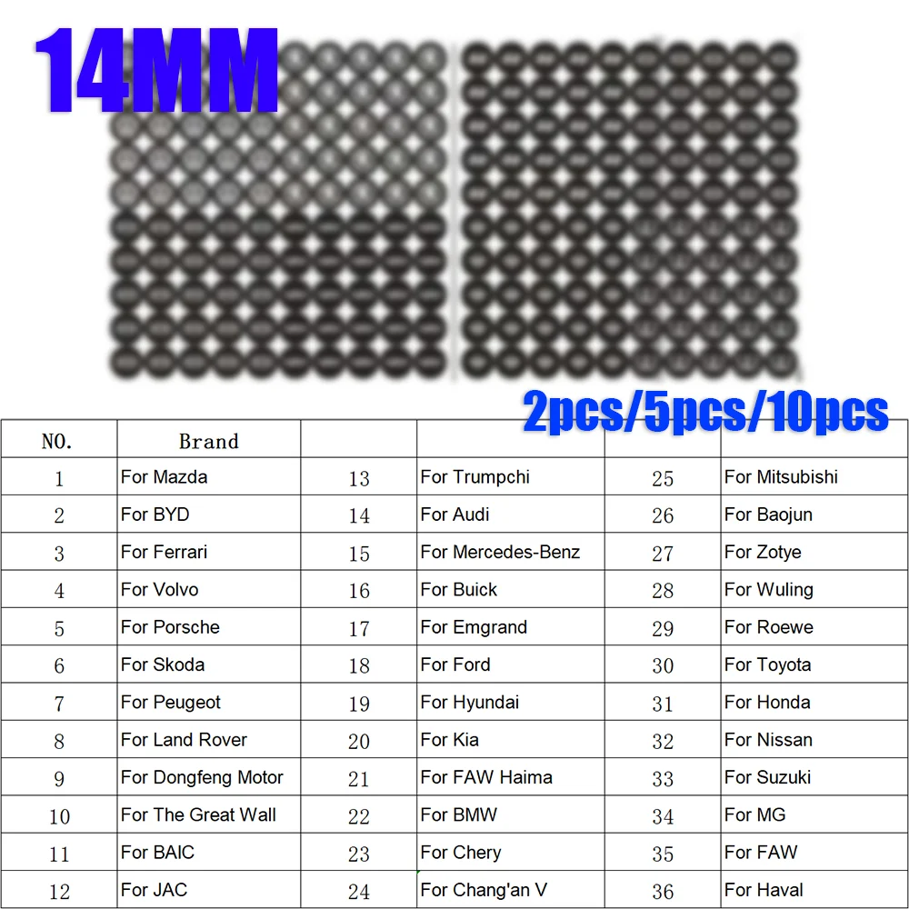 

14MM Car Remote Key Crystal Logo Sticker Epoxy for KEYDIY KD XHORSE VVDI Remote Control Chinese Car Models for BMW/Ford/BYD