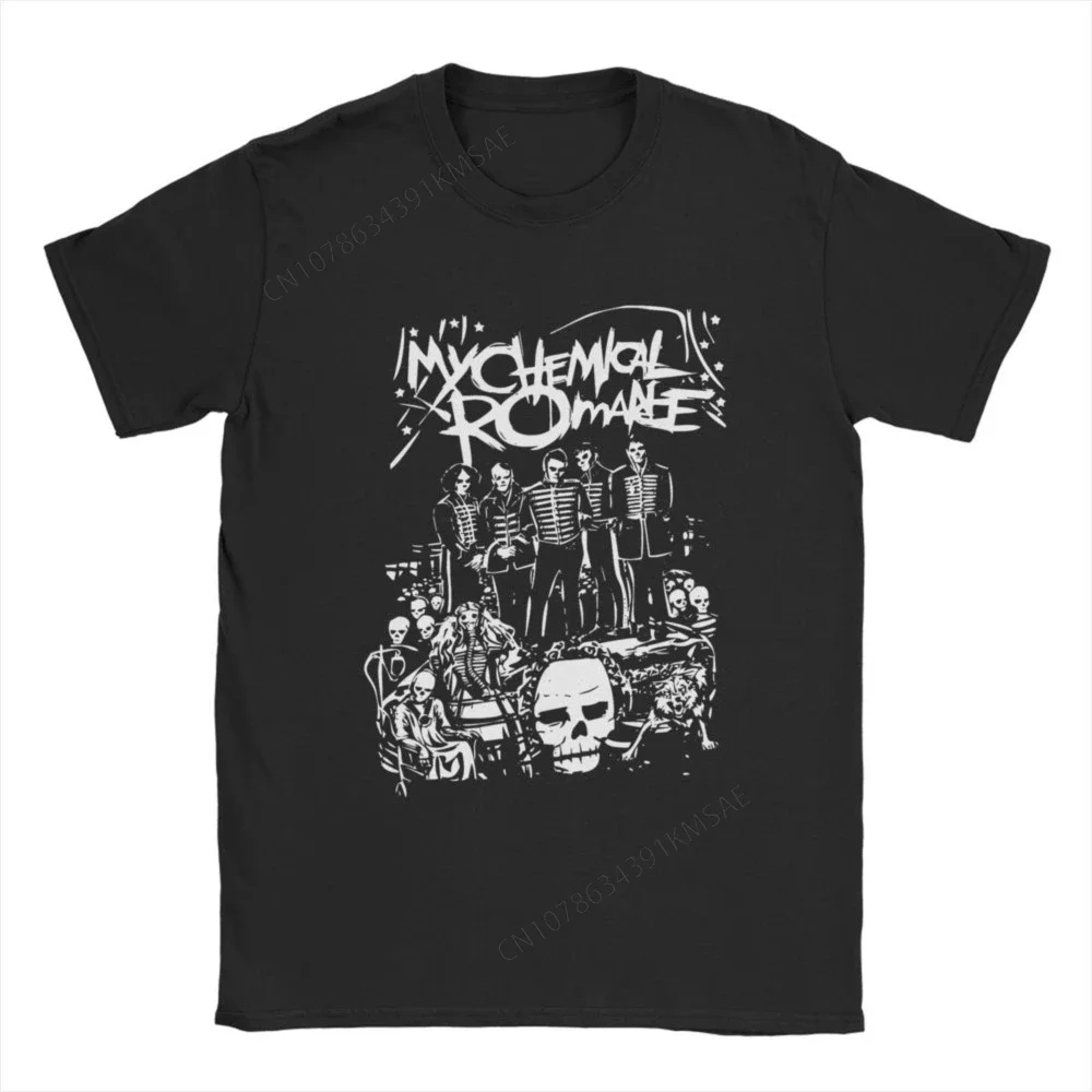 My Chemical Romace Mcr Band Men T Shirt Punk Emo Rock Gothic Novelty Tee Short Sleeve Crew Neck T-Shirts Cotton Plus Size Tops