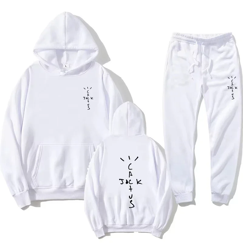 Jack Cactus Fashion Men's Oversized Hoodie Sweater + Pants 2-piece Set Men's Casual Jogging Sportswear Suit Men's Sportswear view 2