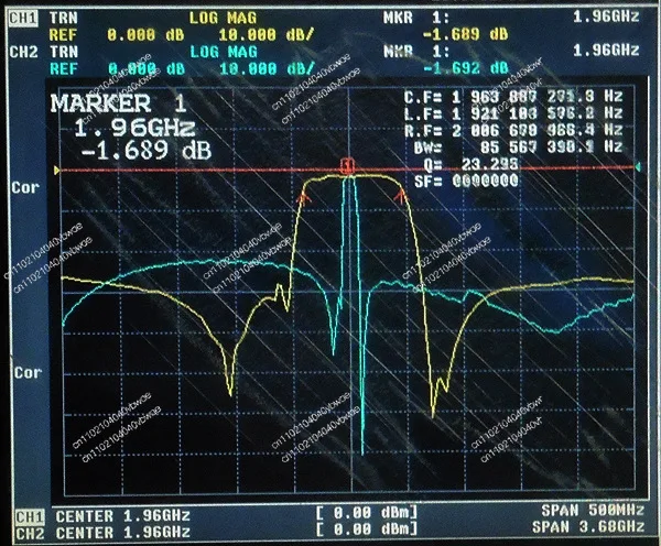 1960 ميجا هرتز (1930-1990) نظام UMTS/PCS مخصص SAW مرشح تمرير الموجة 1DB passband