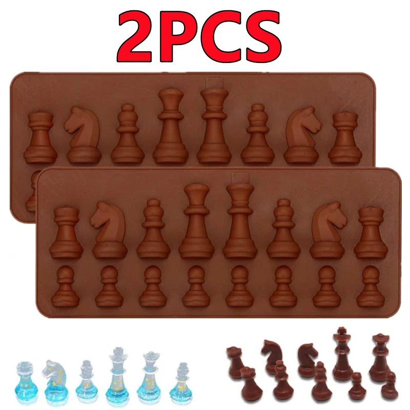 2/1Pc DIY Cake Mold Chess Shaped Chocolate Molds Ice Cube Mould Baking Silicone Mold Cake Decorating Tools Kitchen Accessories