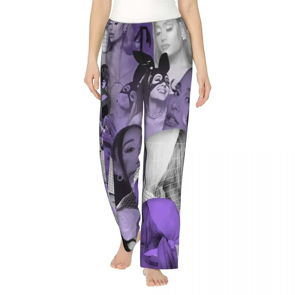 

Женские пижамные брюки Retro Ariana Grande Singer Bootleg 2024 Tour Eternal Sunshine с карманами для отдыха и сна