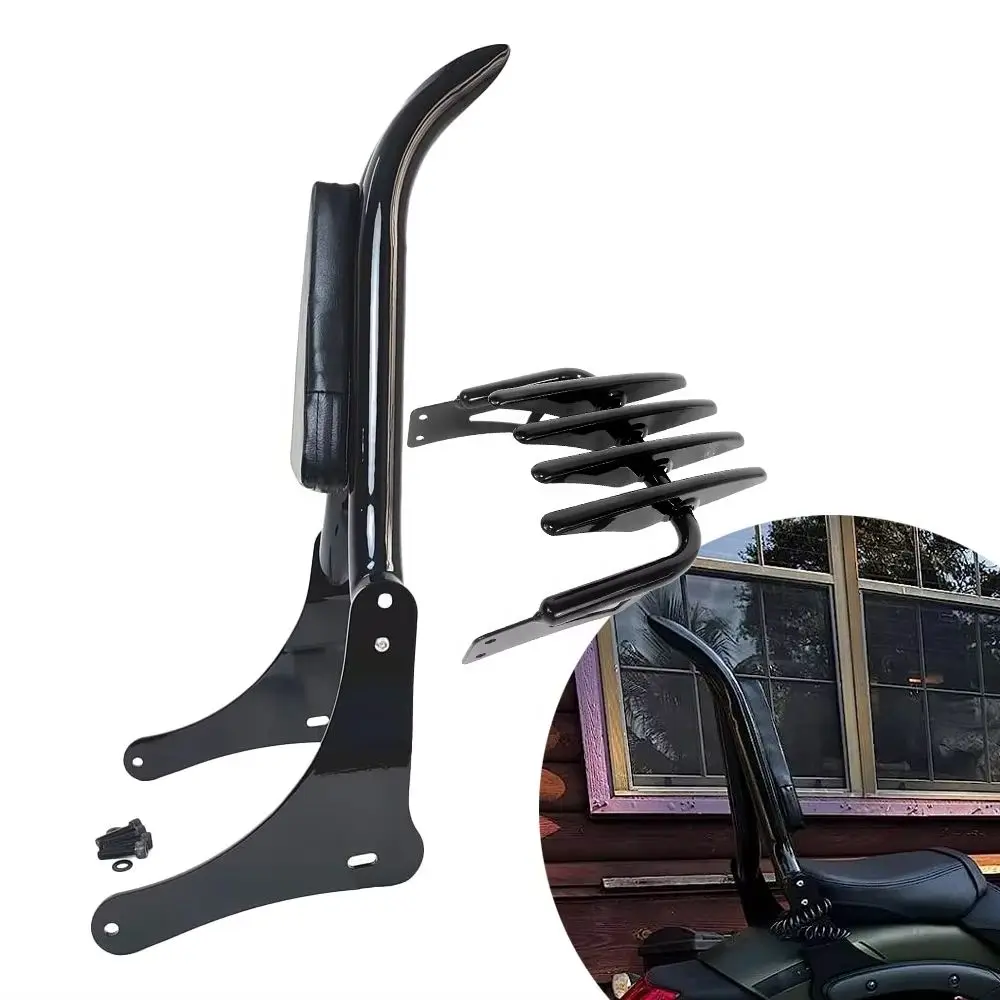 Motorcycle Backrest Rear Sissy Bar With Luggage Rack For Kawasaki Vulcan S EN 650 VN650 S650 650cc 15-25 Motorcycles Accessories