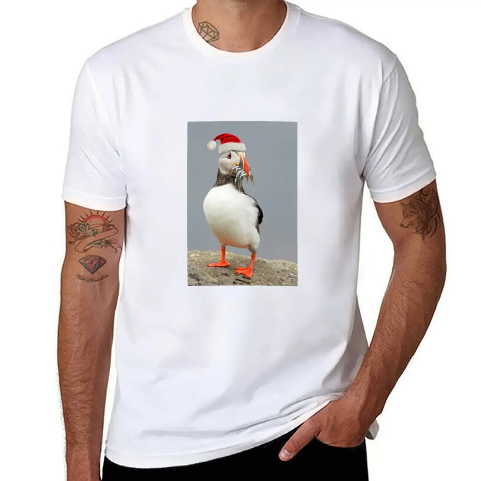 

Holiday Puffin T-Shirt t shirt man luxury t shirts for man slim fit T-Shirt