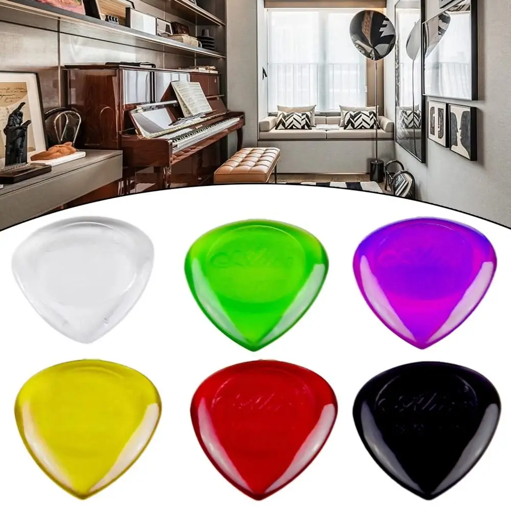 6Pcs Durable 1/2/3mm Guitar Picks Stubby Fast Picking Electric Bass Guitar Pick ABS Guitar Accessories