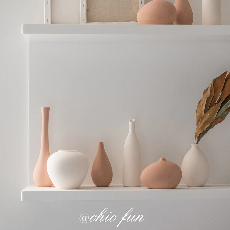 

Living room dried flower retro premium Japanese white Morandi cream light luxury small