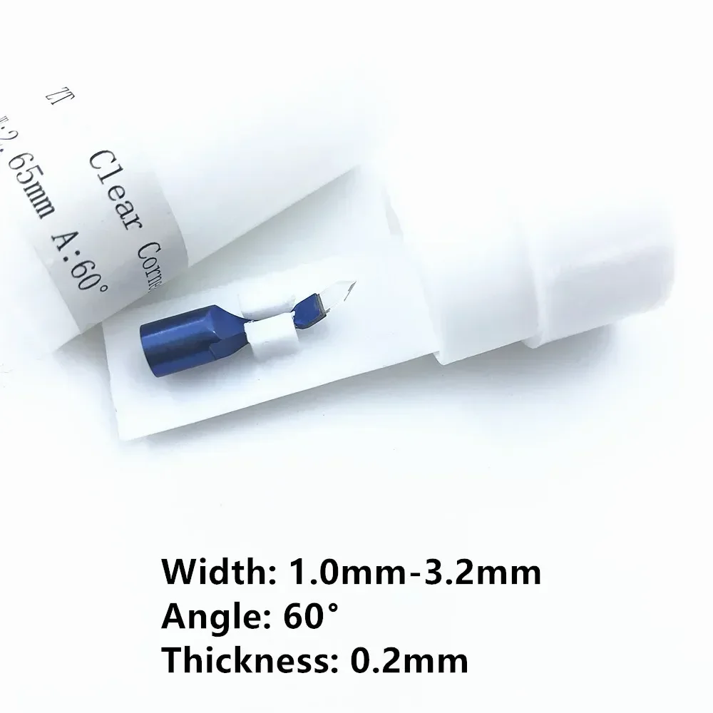 Lames de cornée transparentes en saphir, tête de couteau/pointe de couteau pour instrument chirurgical ophtalmique