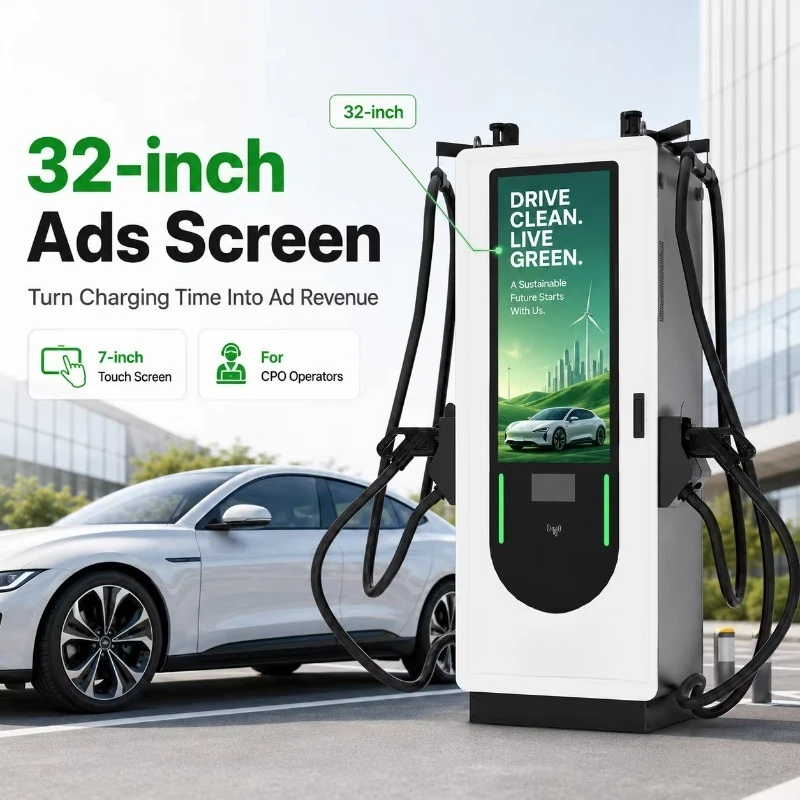 Commercial DC EV Fast Charging Station 100kW Outdoor Waterproof  All Standards Gas Station Parking Lot