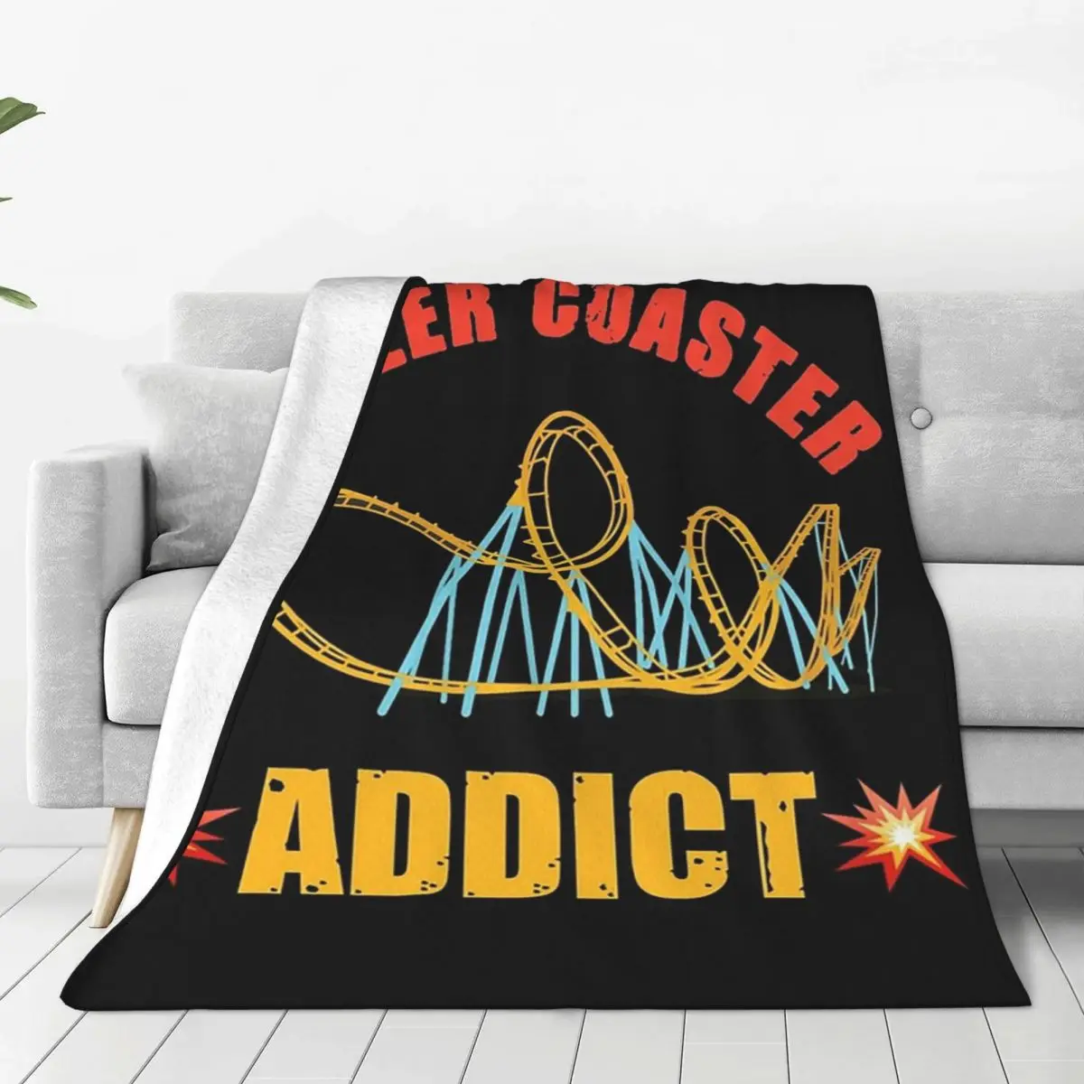 Rollercoaster Addict Blanket Fleece Super Soft Sofa Throw Blankets For Home Bedroom Travel Throws Bedspread Quilt