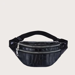 Crocodile Fanny Pack Sling Bag, Crossbody Chest Bag, Casual Messenger Shoulder Bag, Saco de cintura, Viagem ao ar livre