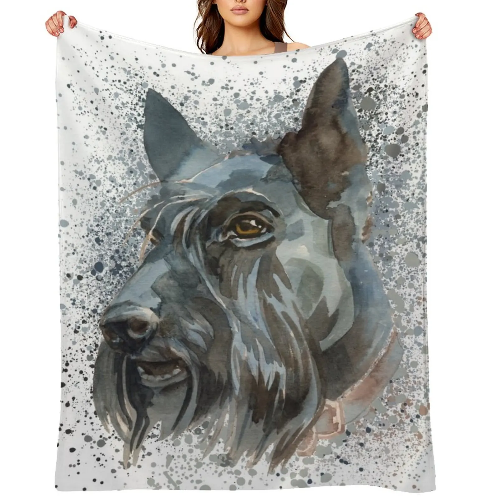 

Scottish Terrier Throw Blanket Comforter Luxury Brand Loose Sofa Quilt Blankets
