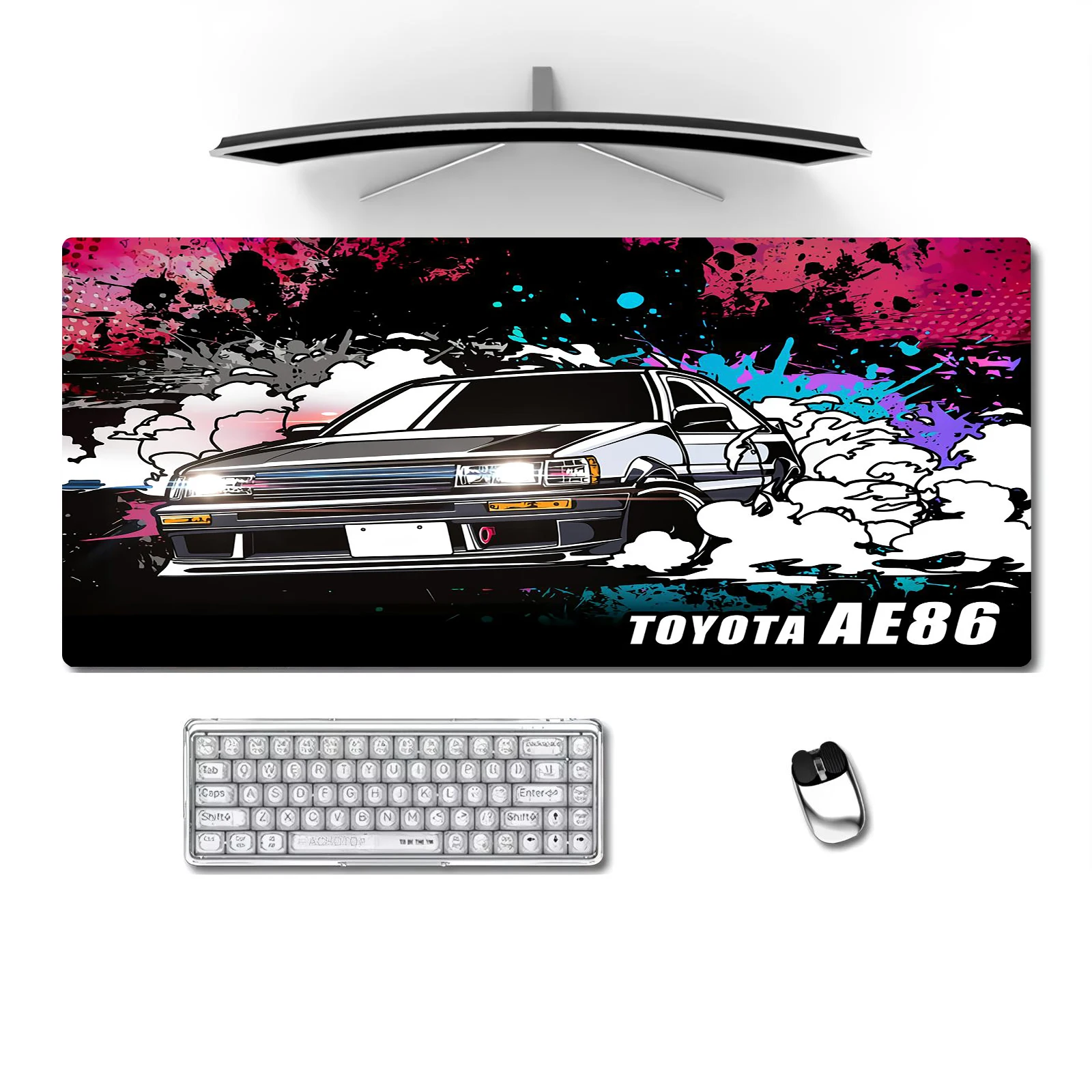 

TOYOTA AE86 Anime Sports Car Large Size Rubber Anti-slip Mouse Pad for Computer Laptop Table Protection Mice Pads Office Supply