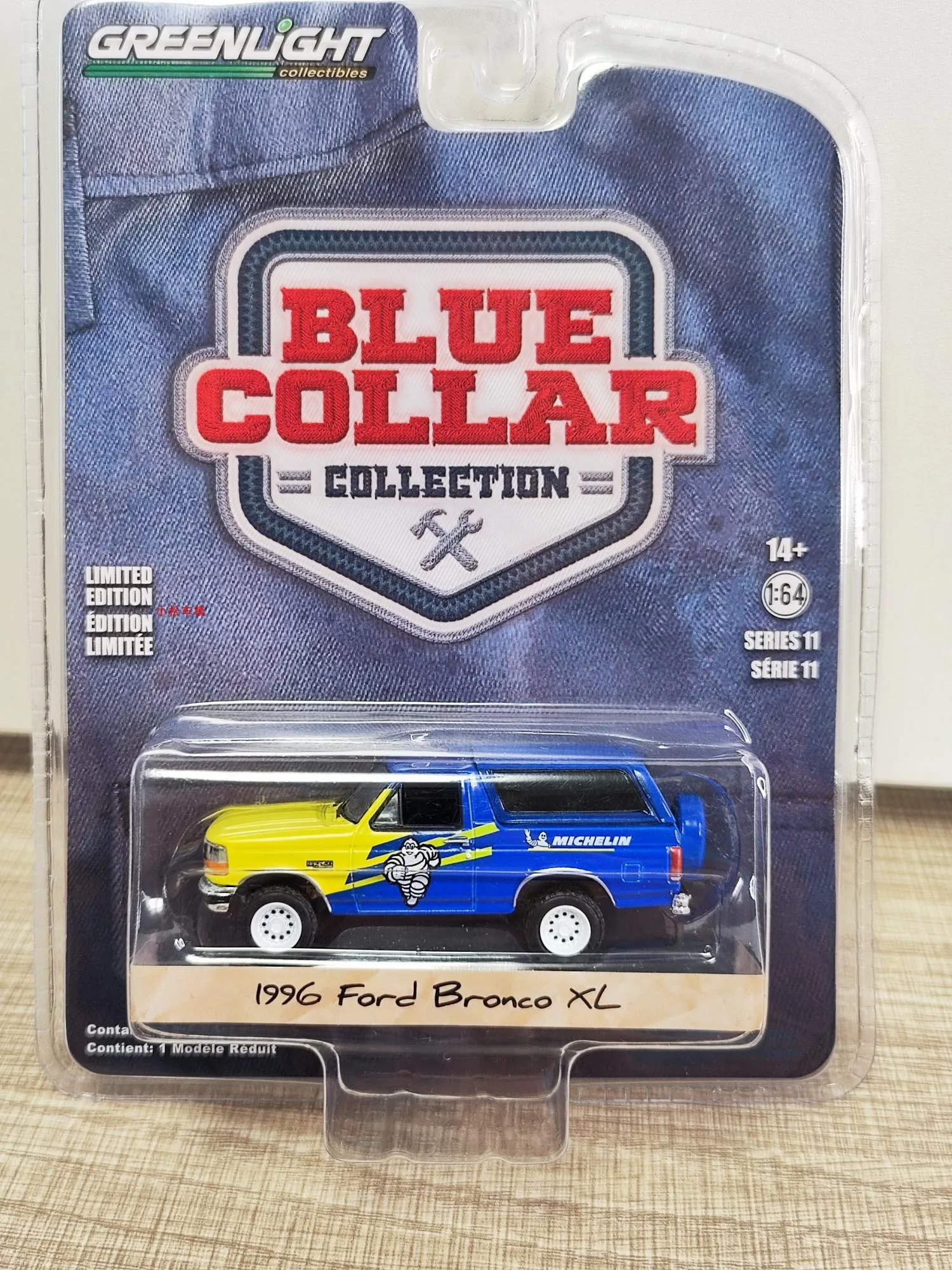 

GreenLight 1:64 Blue Collar Series 11 - 1996 Ford Mustang XL - Michelin Tires Diecast Alloy Car Model Collectible Gift