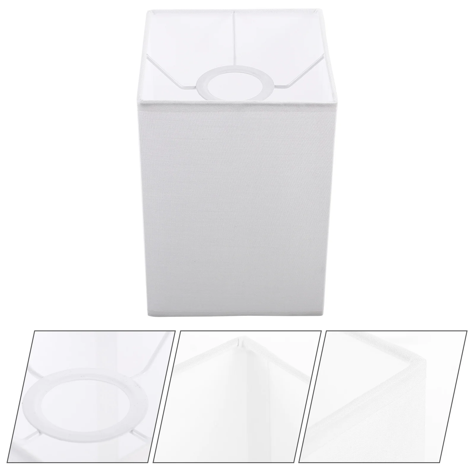 

Square Table Lamp Shade Simple Elegant Replacement For Bedroom Living Room Desk Floor Lamp, Modern Household Light Cover
