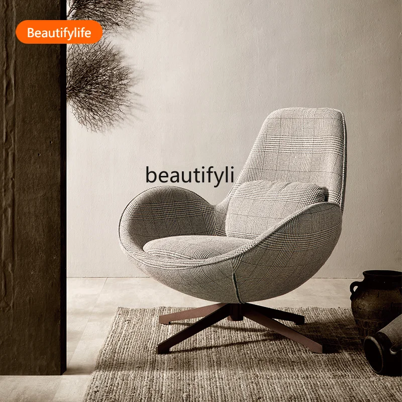 

A435 Italian Minimalist Couch Single Fabric Modern Simple and Light Luxury Armchair Nordic Designer Leisure Chair