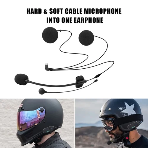 Imagen 2 del producto Accesorios para auriculares y micrófono, 2 uds., traje de auriculares 2 en 1 para Freedconn TCOM OS TCOMSC FDC-VB TCOM02, intercomunicador para casco de motocicleta