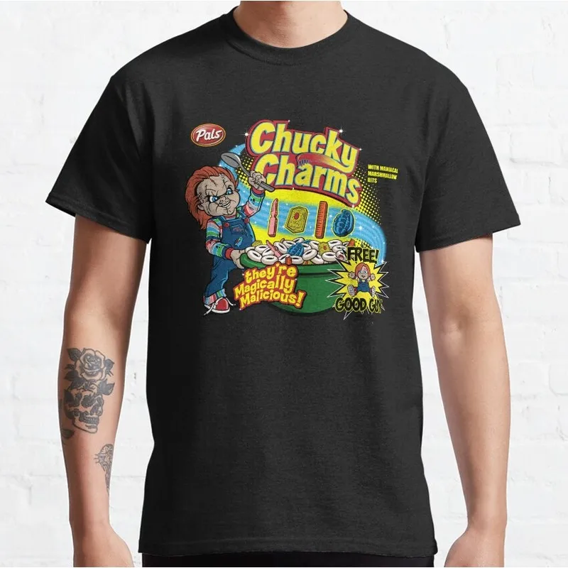Chucky Child's Play Graphic T-Shirt Killer Doll Unisex Tee 0126 Cotton Short Sleeve Cult Slasher Horror Halloween Casual Tops
