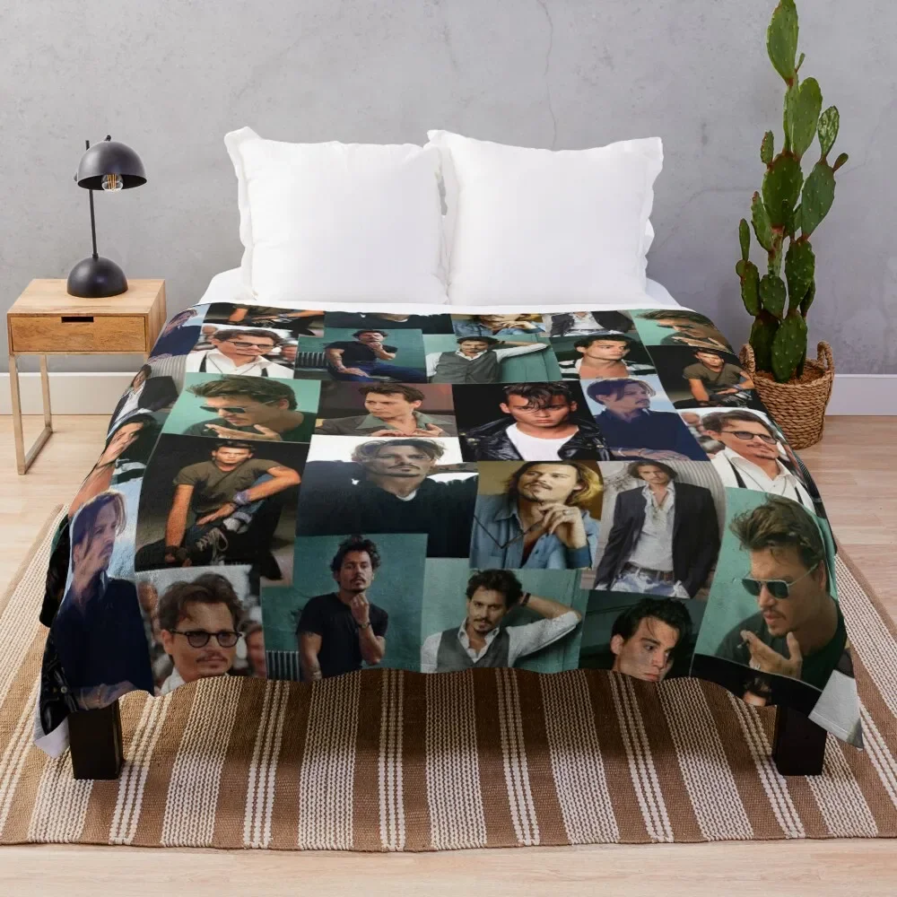 Johnny Depp Love ORIGINAL BY CRUSHART1 ON REDBUBBLE Throw Blanket Sofa warm winter Bed linens Furrys Blankets