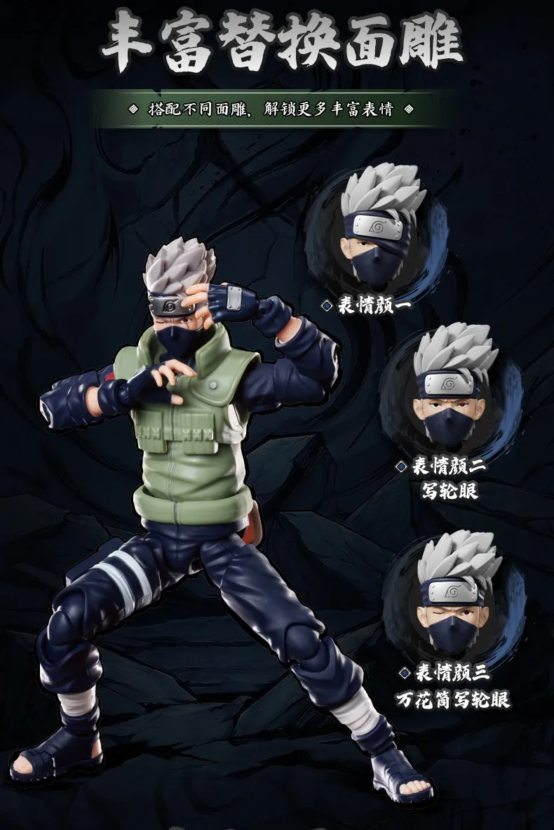 Genuine Blokees Naruto Model Kits Namikaze Minato Hatake Kakashi Haruno Sakura Madara Sasuke Figures Assembly Trendy Toy Gift