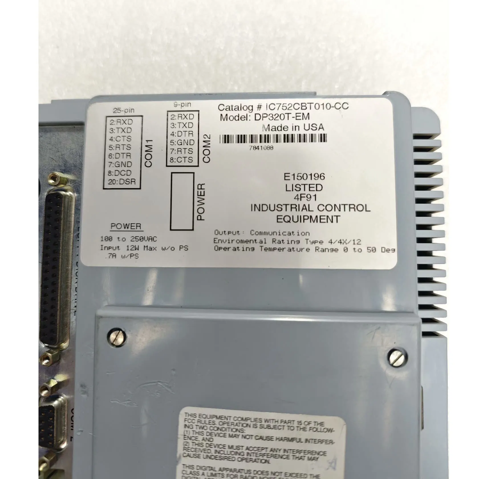 Touchscreen IC752CBT010-CC Con garanzia