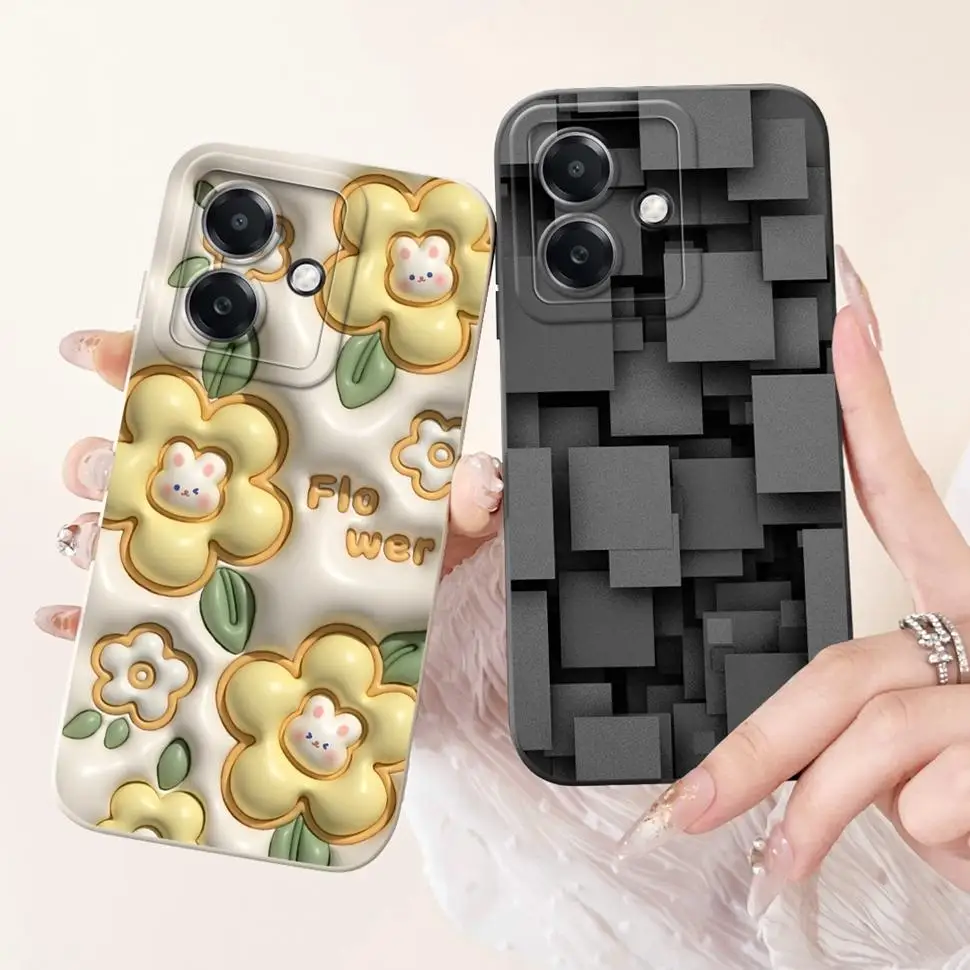 Coque en silicone souple pour Oppo A3x 5G, motif floral mignon et tendance, étui de protection pour Oppo A3 A 3x A3x CPH2681