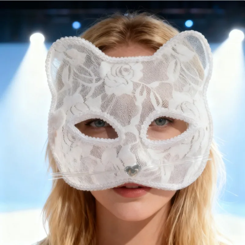 

Костюмы и реквизит. Кружевная маска «кошачий глаз» — нежный цветочный узор с резинкой для бала-маскарада и сценических шоу.