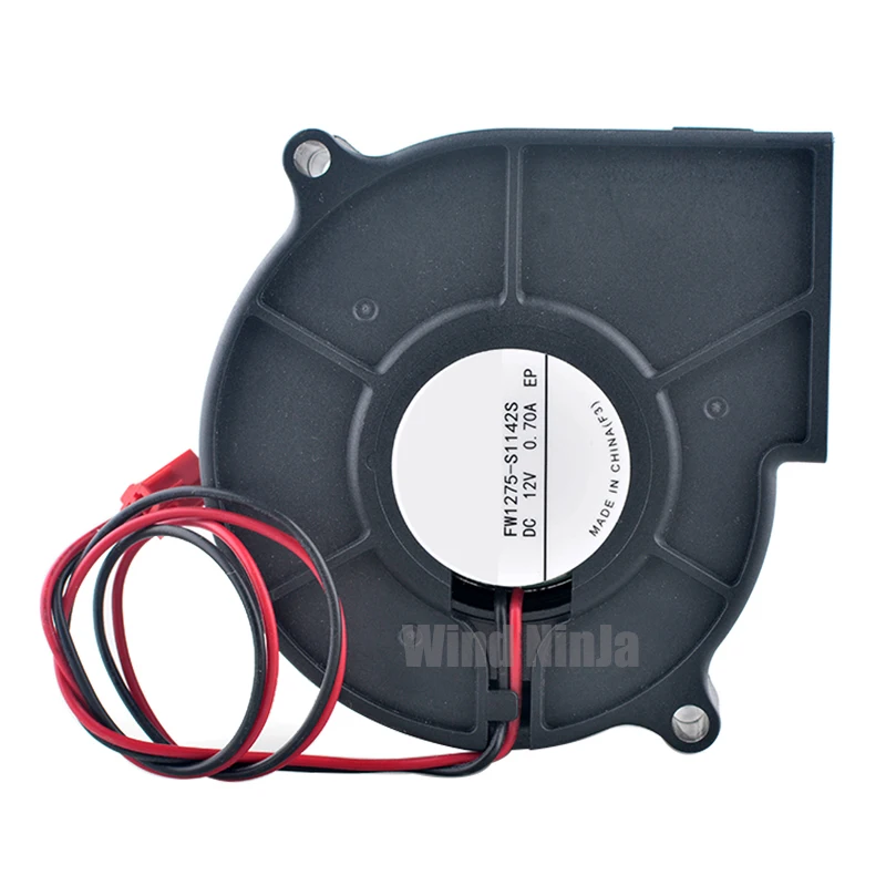 (2pcs) FW1275-S1142S 75mm High Speed Centrifugal Blower Fan 75x75x30mm DC12V 0.70A 2-Pin Replacement Fan for Humidifier Oven