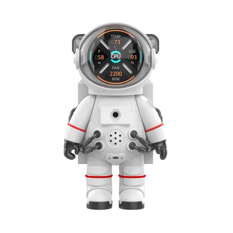 ALSEYE BEM II Pro Astronaut Case Figurine DIY 1.28-inch High-Definition LCD Screen for Displaying Computer Parameters