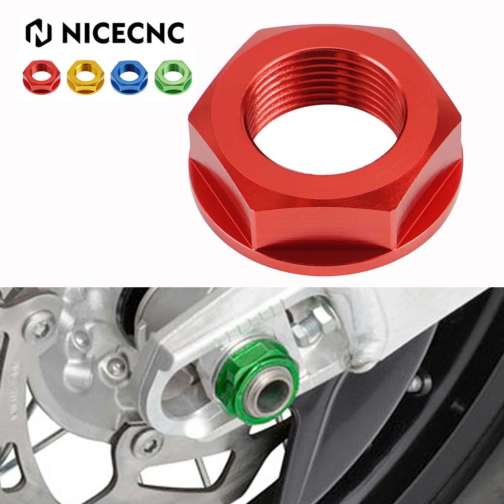 

NICECNC For Honda CR125R CR250R 00-07 CRF450L CRF250RX CRF450RX CRF 250 450 R/X M22 Rear Wheel Axle Shaft Lock Nut Screw Rim