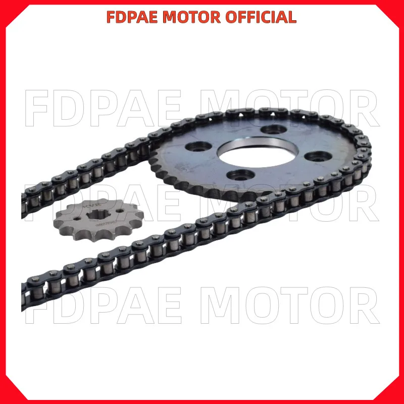 Chain / Large and Small Sprockets / Three-piece Set for Wuyang Honda Wh100-2-2a