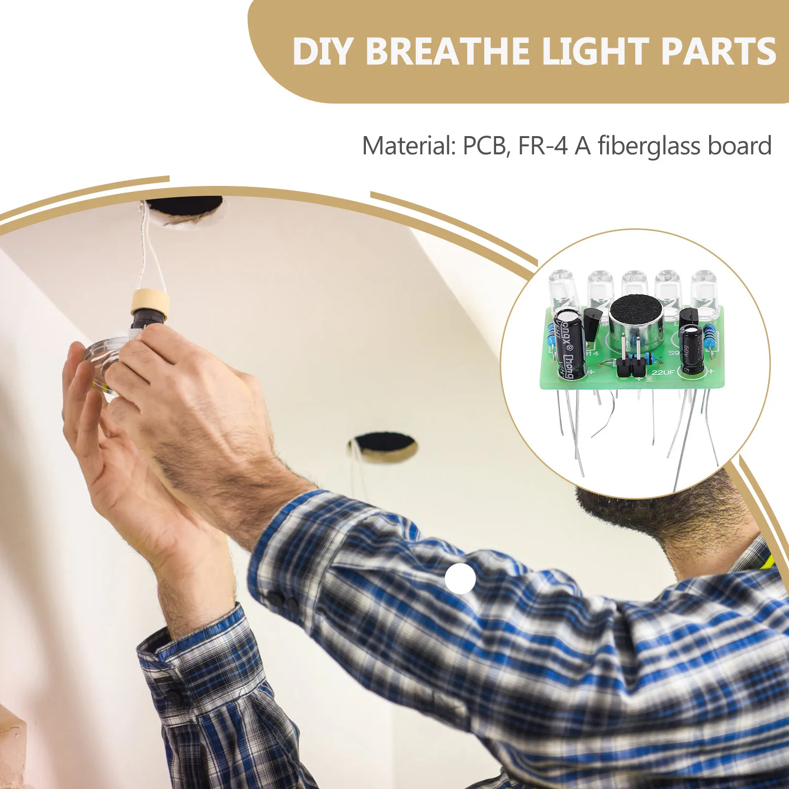 LED Lamp Module 3V-5V 5 LED Lights Music Rhythm Flashing Breathing Light DIY Electronic Accessories for Digital